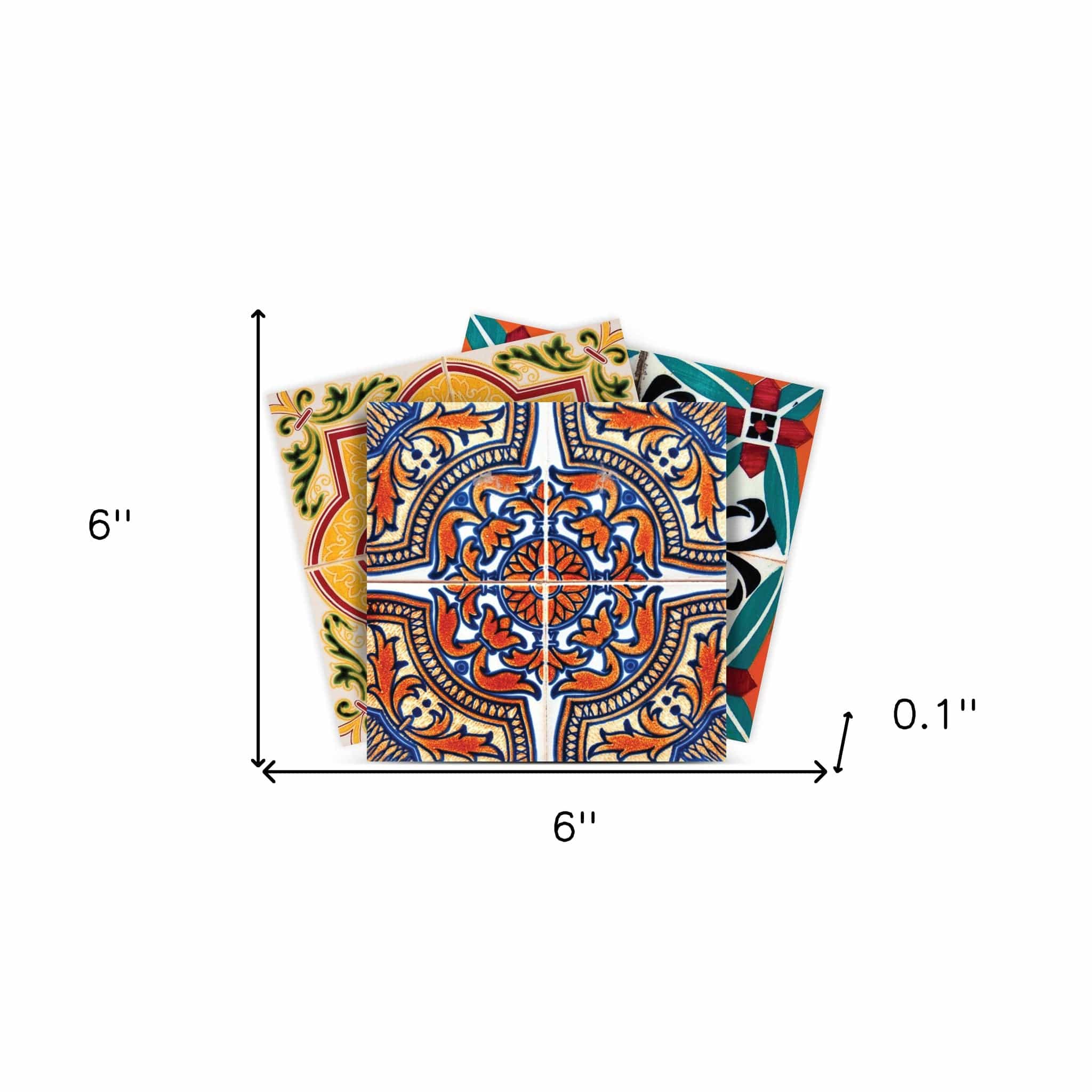 6" X 6" Addina Mutli Mosaic Peel and Stick Tiles - Homeroots
