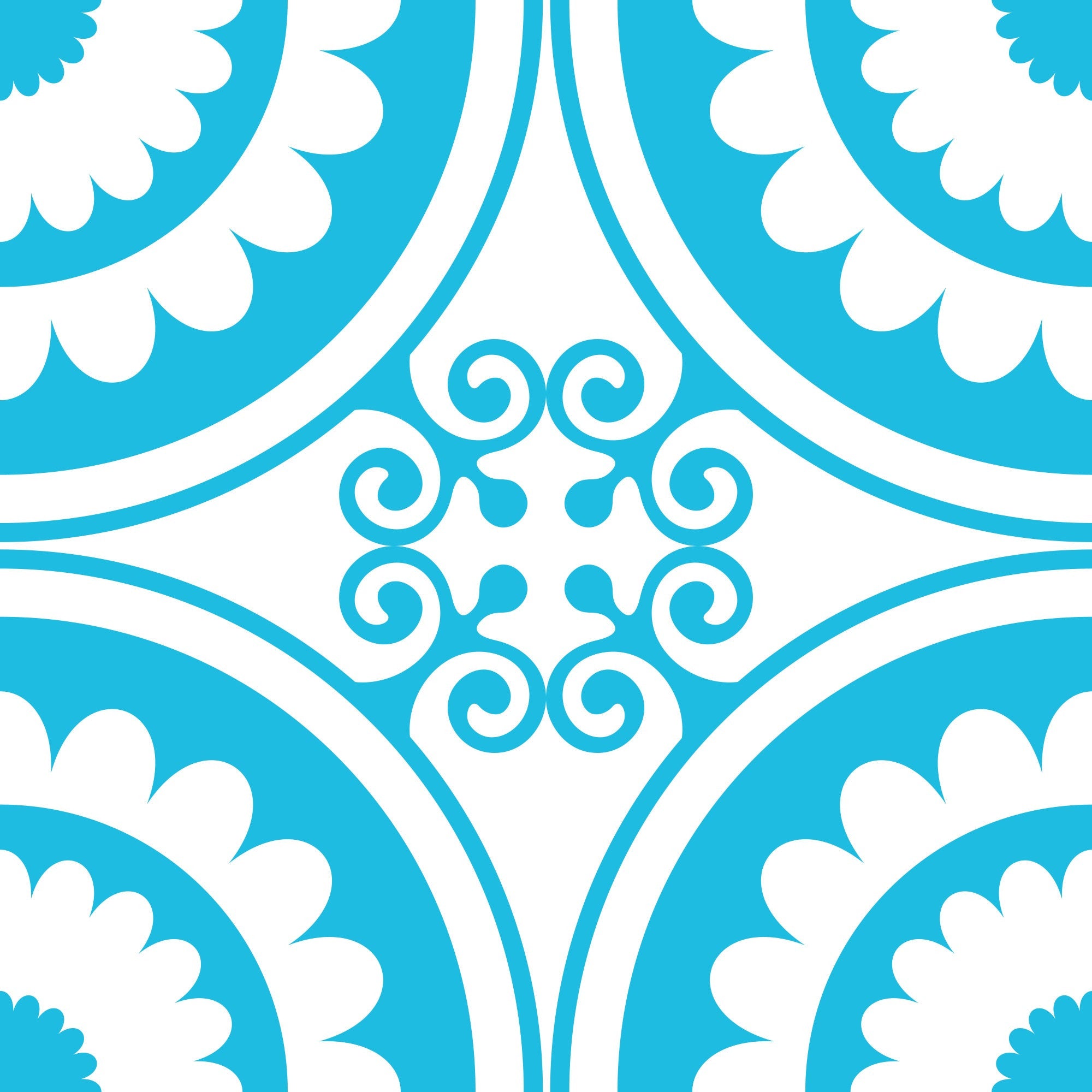 4" X 4" Aqua Gerber Removable Peel And Stick Tiles