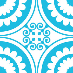 4" X 4" Aqua Gerber Removable Peel And Stick Tiles