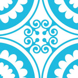 4" X 4" Aqua Gerber Removable Peel And Stick Tiles - Homeroots