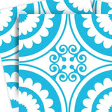 4" X 4" Aqua Gerber Removable Peel And Stick Tiles - Homeroots