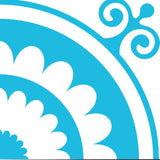 6" X 6" Aqua Gerber Removable Peel and Stick Tiles - Homeroots