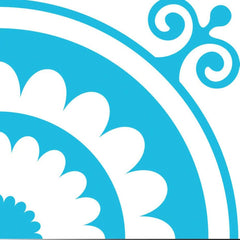 6" X 6" Aqua Gerber Removable Peel and Stick Tiles - Homeroots