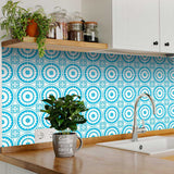 7" X 7" Aqua Gerber Removable Peel and Stick Tiles - Homeroots - Flyclothing LLC