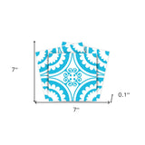 7" X 7" Aqua Gerber Removable Peel and Stick Tiles - Homeroots - Flyclothing LLC
