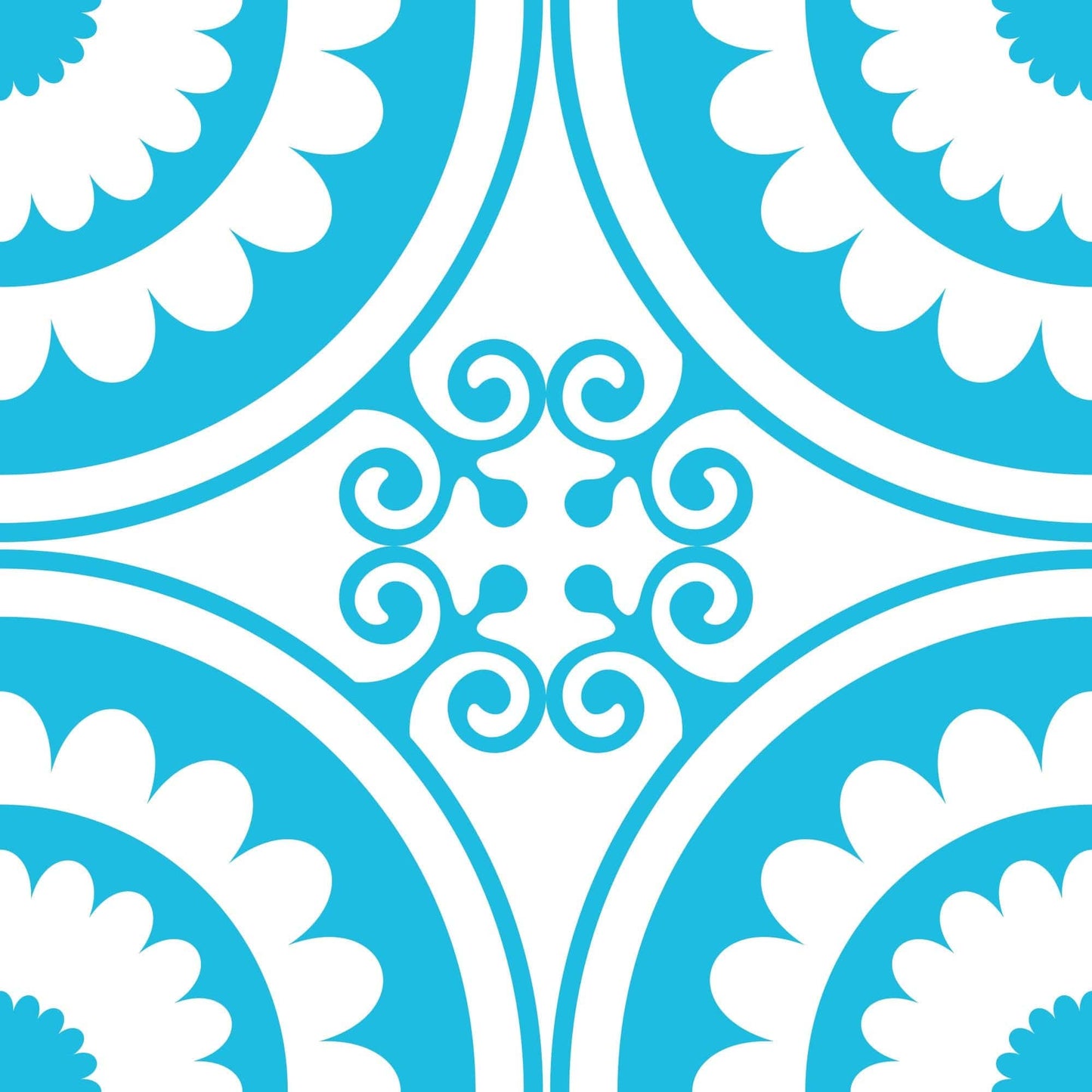 8" X 8" Aqua Gerber Removable Peel and Stick Tiles - Homeroots - Flyclothing LLC