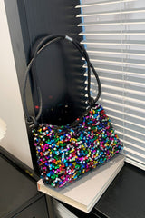 Sequin Double Strap Shoulder Bag - Trendsi