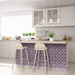 4" X 4" Merlot Lisa Removable Peel And Stick Tiles - Homeroots
