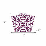 4" X 4" Merlot Lisa Removable Peel And Stick Tiles - Homeroots - Flyclothing LLC