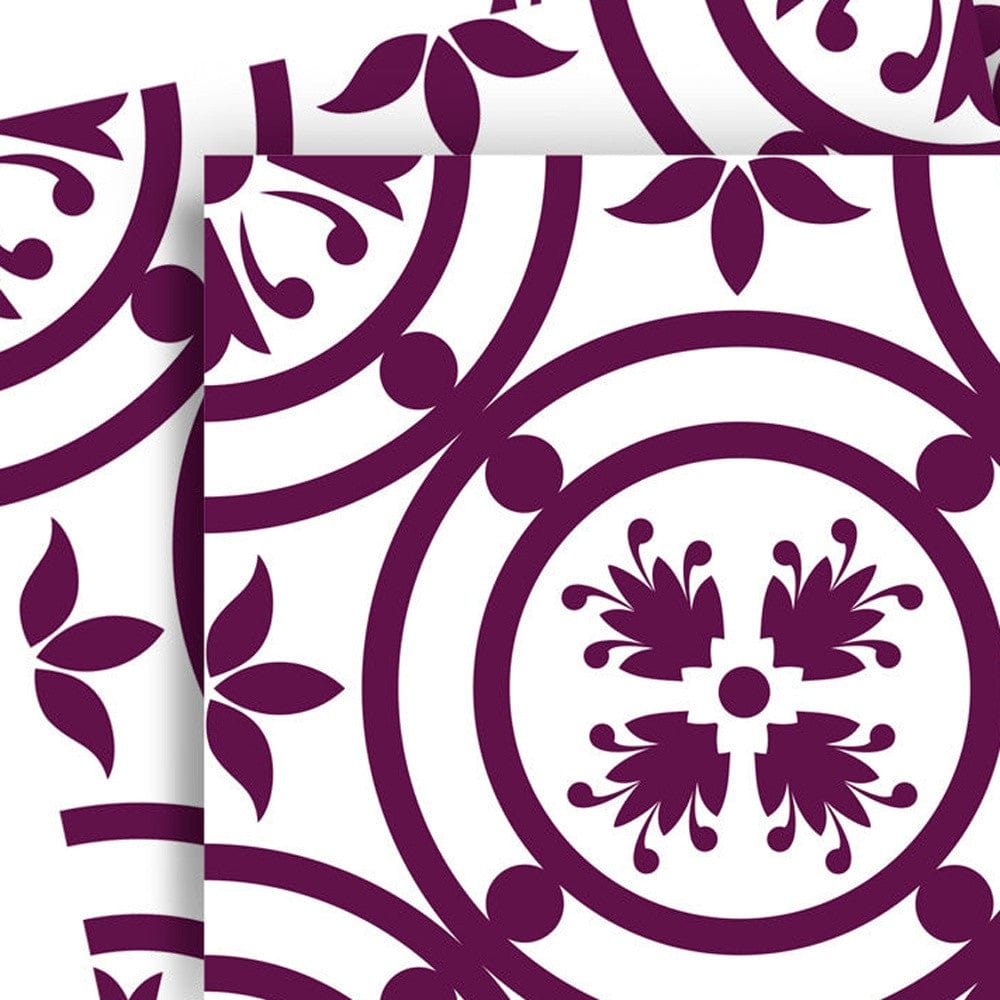 5" X 5" Merlot Lisa Removable Peel and Stick Tiles - Homeroots - Flyclothing LLC