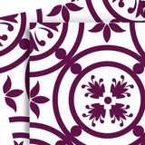 5" X 5" Merlot Lisa Removable Peel and Stick Tiles - Homeroots