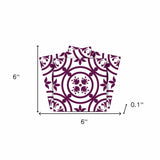 6" X 6" Merlot Lisa Removable Peel and Stick Tiles - Homeroots - Flyclothing LLC