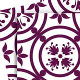 6" X 6" Merlot Lisa Removable Peel and Stick Tiles - Homeroots