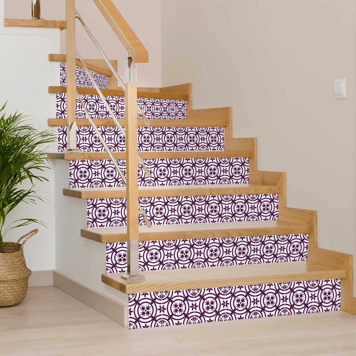 7" X 7" Merlot Lisa Removable Peel and Stick Tiles - Homeroots - Flyclothing LLC