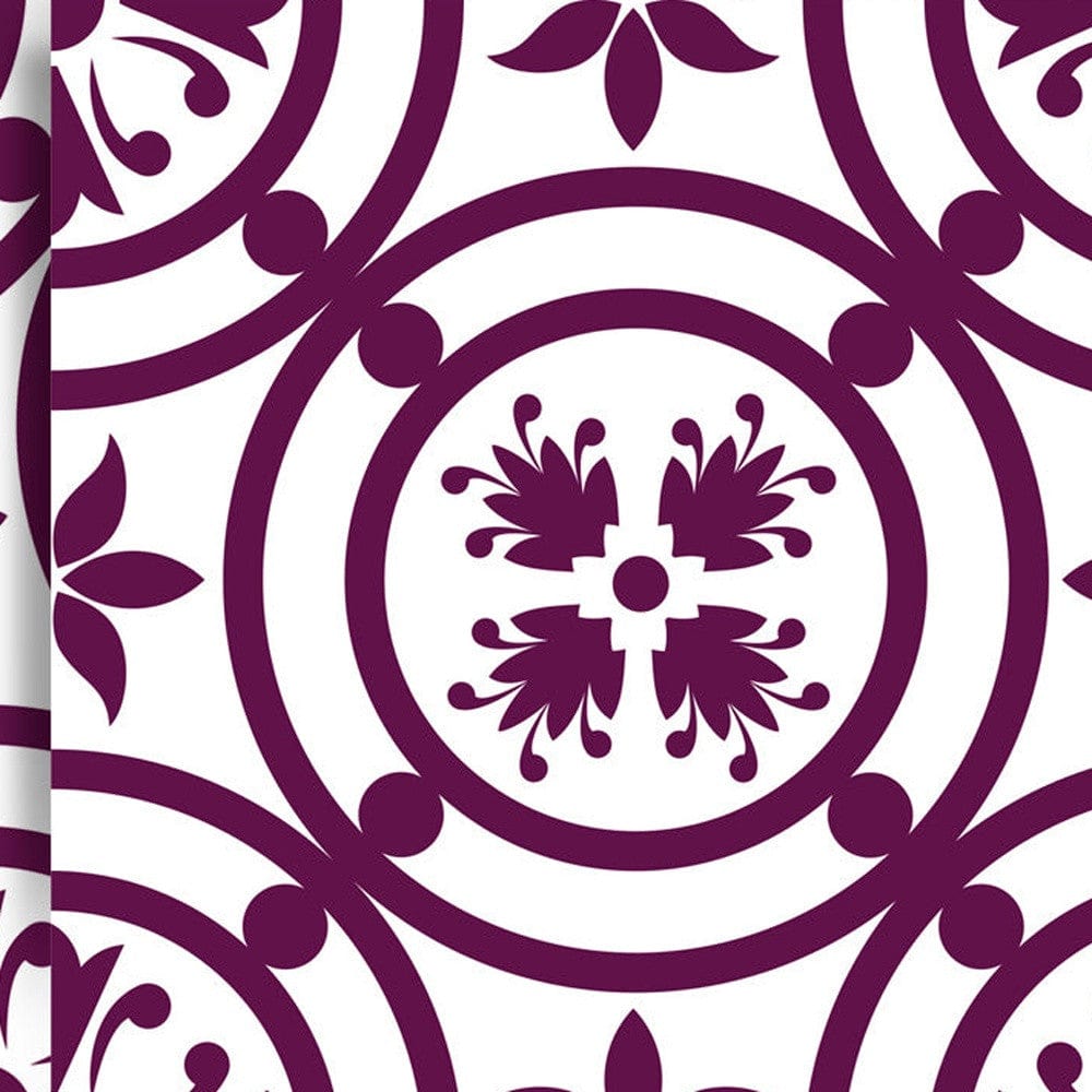 8" X 8" Merlot Lisa Removable Peel and Stick Tiles - Homeroots - Flyclothing LLC