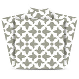 5" X 5" Sage Gray Fleur Removable Peel and Stick Tiles - Homeroots - Flyclothing LLC