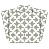 6" X 6" Sage Gray Fleur Removable Peel and Stick Tiles - Homeroots