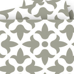 6" X 6" Sage Gray Fleur Removable Peel and Stick Tiles - Homeroots