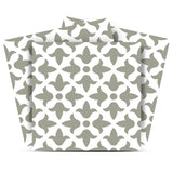 8" X 8" Sage Gray Fleur Removable Peel and Stick Tiles - Homeroots
