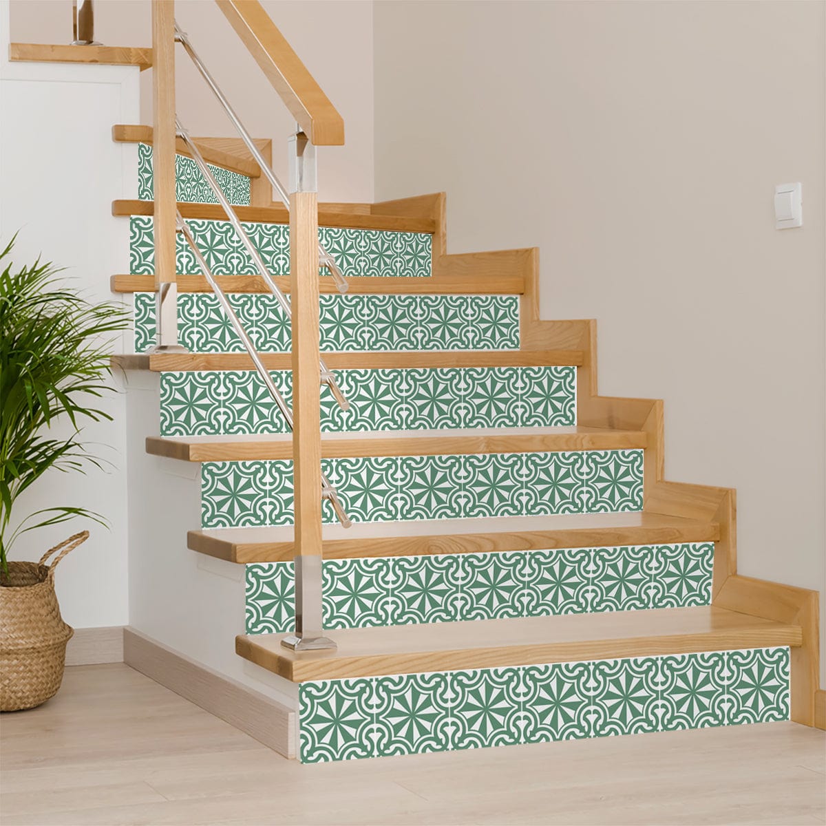 5" X 5" Glenda Sage Removable Peel and Stick Tiles - Homeroots - Flyclothing LLC