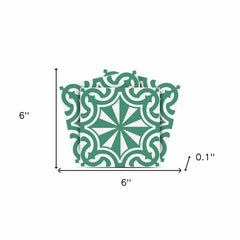 6" X 6" Glenda Sage  Removable Peel and Stick Tiles - Homeroots