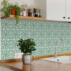7" X 7" Glenda Sage  Removable Peel and Stick Tiles - Homeroots