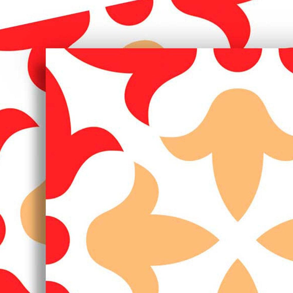 5" X 5" Roja Hola Removable Peel and Stick Tiles - Homeroots - Flyclothing LLC