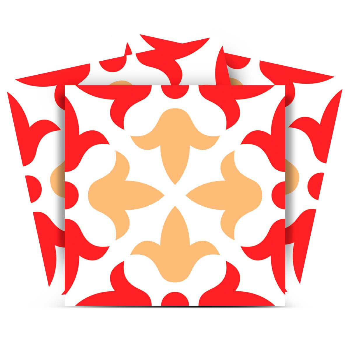 6" X 6" Roja Hola  Removable Peel and Stick Tiles - Homeroots