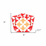 6" X 6" Roja Hola Removable Peel and Stick Tiles - Homeroots - Flyclothing LLC