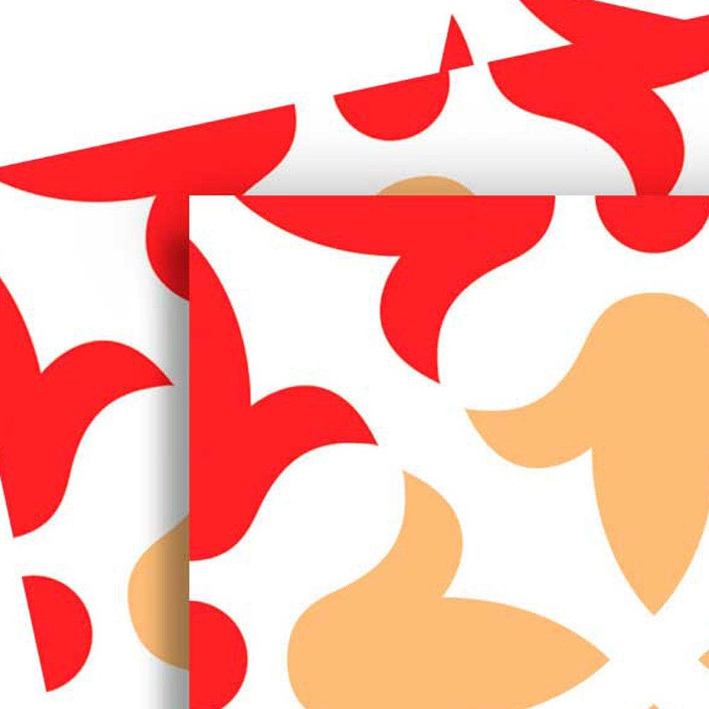 6" X 6" Roja Hola Removable Peel and Stick Tiles - Homeroots - Flyclothing LLC