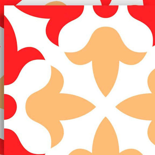 7" X 7" Roja Hola  Removable Peel and Stick Tiles - Homeroots