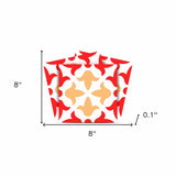 8" X 8" Roja Hola Removable Peel and Stick Tiles - Homeroots - Flyclothing LLC