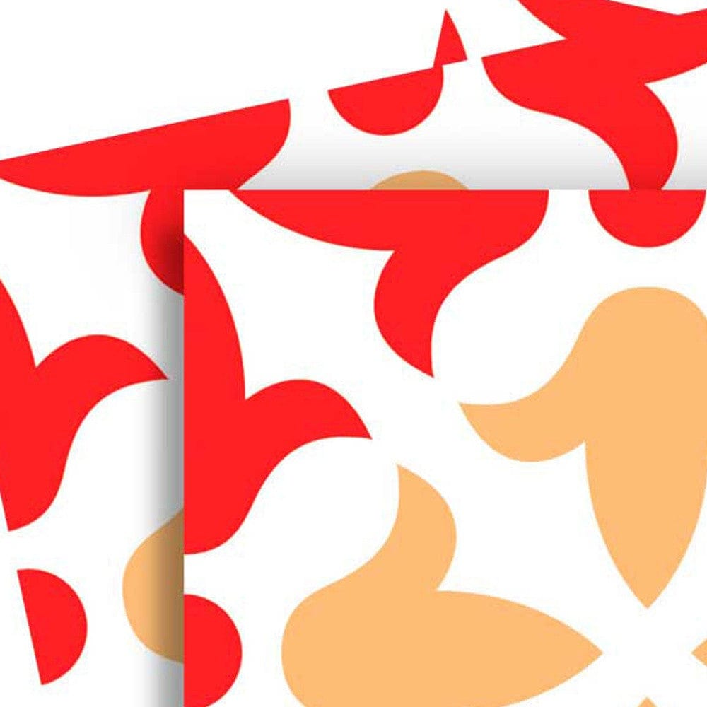 8" X 8" Roja Hola Removable Peel and Stick Tiles - Homeroots - Flyclothing LLC