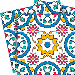 5" X 5" Raffia Gia  Removable Peel and Stick Tiles - Homeroots