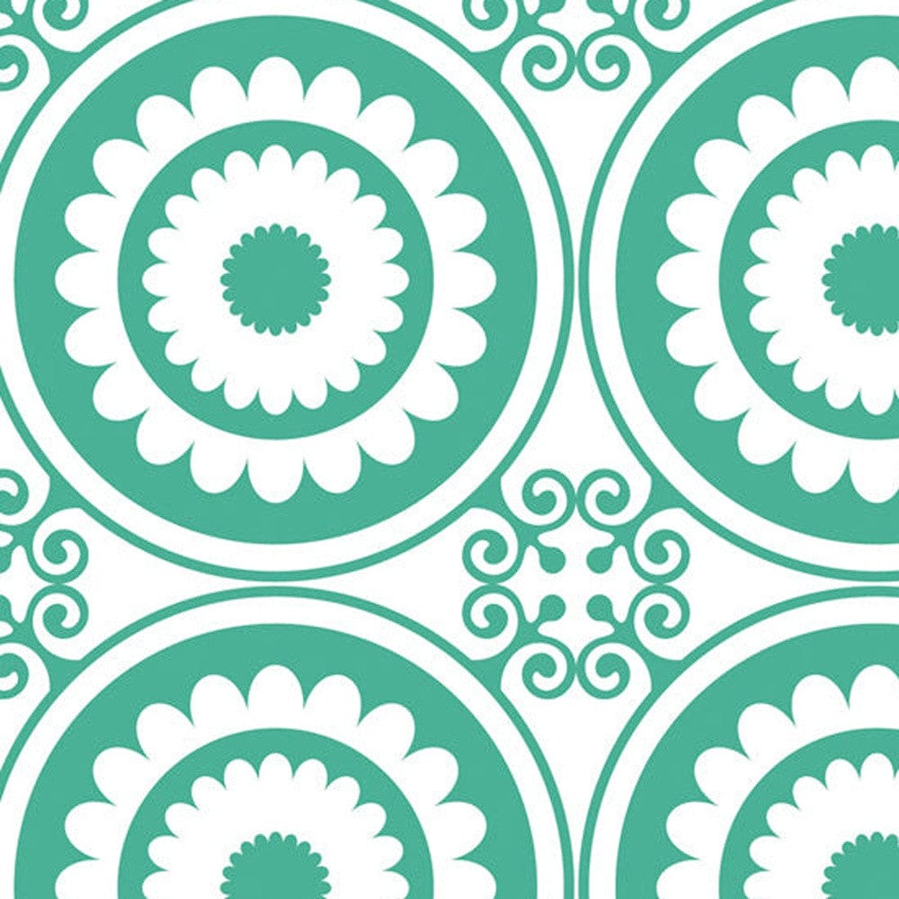 4" x 4" Light Green And White Geo Peel and Stick Removable Tiles - Homeroots