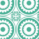 5" x 5" Light Green And White Geo Peel and Stick Removable Tiles - Homeroots - Flyclothing LLC