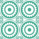 5" x 5" Light Green And White Geo Peel and Stick Removable Tiles - Homeroots - Flyclothing LLC