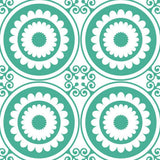 7" x 7" Light Green And White Geo Peel and Stick Removable Tiles - Homeroots - Flyclothing LLC