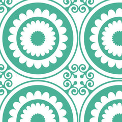 8" x 8" Light Green And White Geo Peel and Stick Removable Tiles