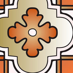 4" x 4" Retro Orange Mosaic Peel and Stick Removable Tiles - Homeroots