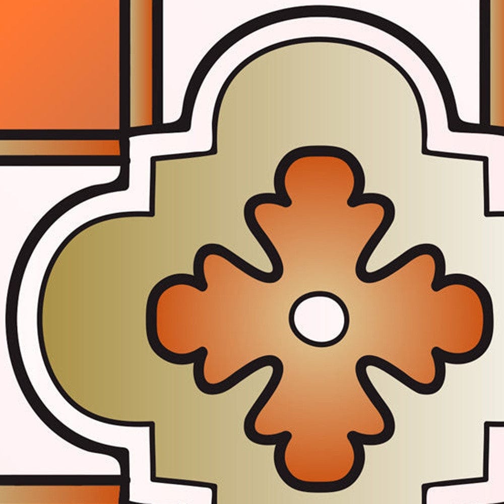 6" x 6" Retro Orange Mosaic Peel and Stick Removable Tiles - Homeroots - Flyclothing LLC
