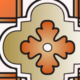 7" x 7" Retro Orange Mosaic Peel and Stick Removable Tiles - Homeroots