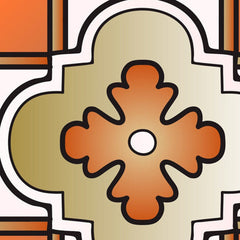 7" x 7" Retro Orange Mosaic Peel and Stick Removable Tiles - Homeroots