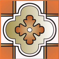8" x 8" Retro Orange Mosaic Peel and Stick Removable Tiles - Homeroots