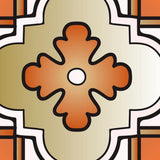 8" x 8" Retro Orange Mosaic Peel and Stick Removable Tiles - Homeroots