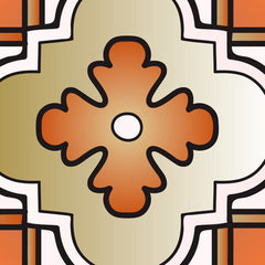 8" x 8" Retro Orange Mosaic Peel and Stick Removable Tiles - Homeroots