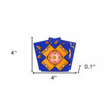 4" x 4" Blue and Gold Celestial Mosaic Peel and Stick Removable Tiles - Homeroots - Flyclothing LLC