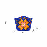 5" x 5" Blue and Gold Celestial Mosaic Peel and Stick Removable Tiles - Homeroots - Flyclothing LLC