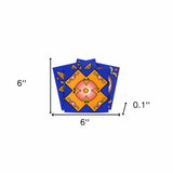 6" x 6" Blue and Gold Celestial Mosaic Peel and Stick Removable Tiles - Homeroots - Flyclothing LLC
