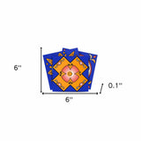 6" x 6" Blue and Gold Celestial Mosaic Peel and Stick Removable Tiles - Homeroots - Flyclothing LLC